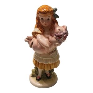 Shackman Porcelain Doll -- Girl with Piglet
